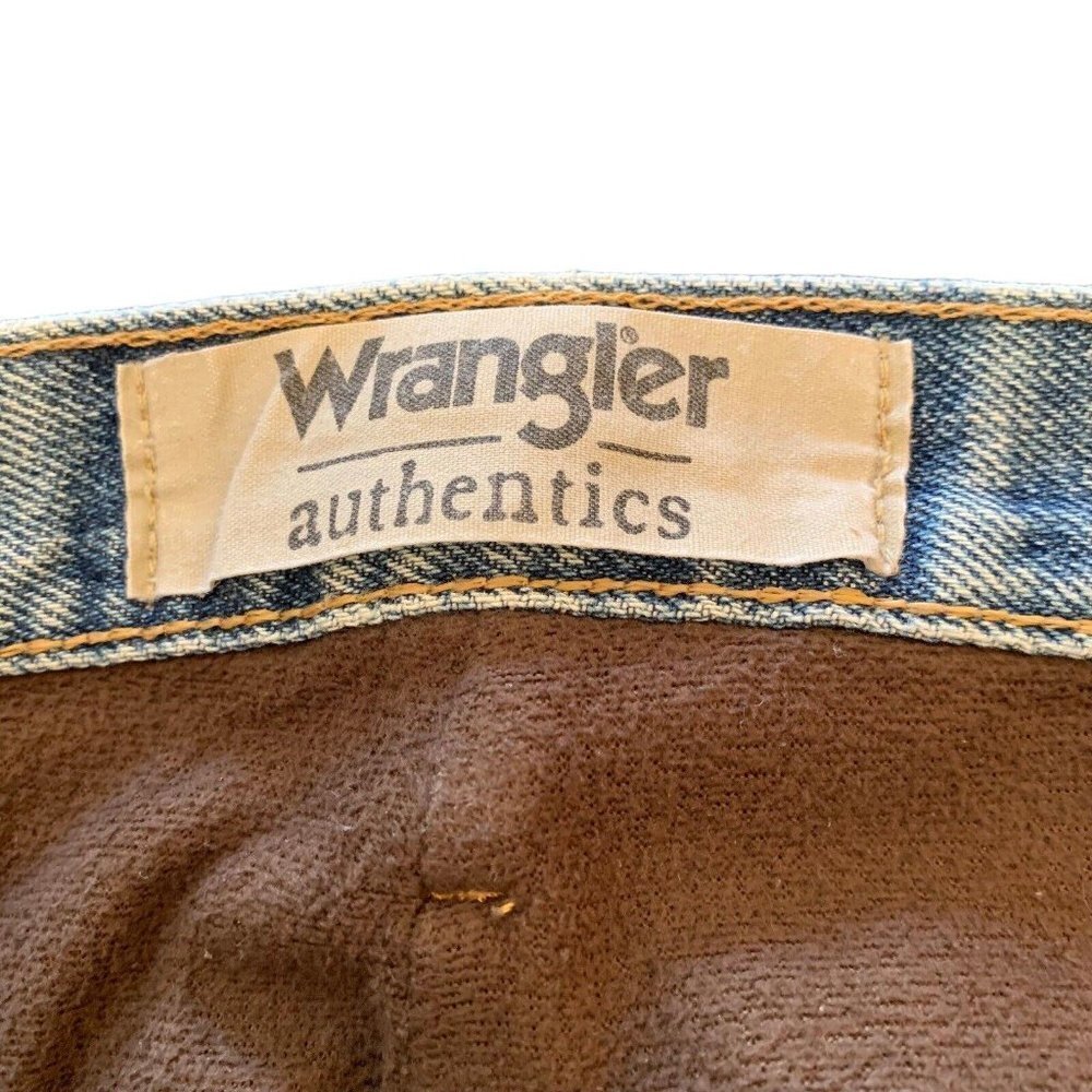 Wrangler Authentics Mens Fleece Lined Insulated Warm Blue Jeans Size 40x30 - Picture 9 of 9